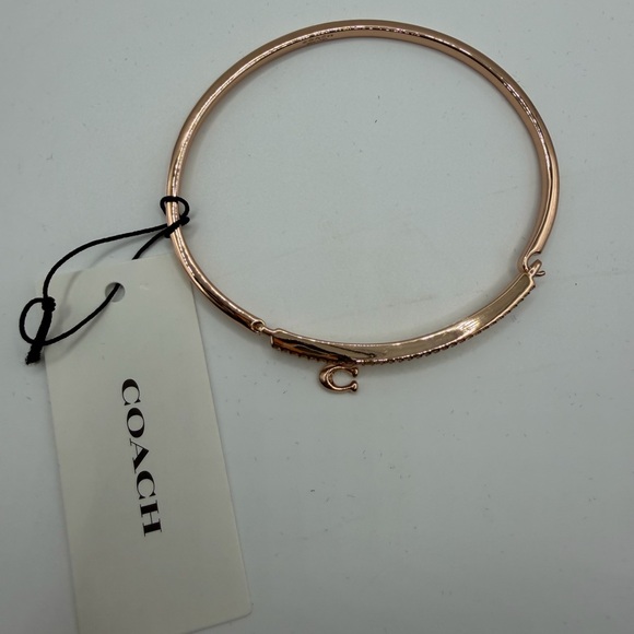 COACH Rose Gold Pave Bar C bracelet MSRP $98 nwt - Picture 3 of 13